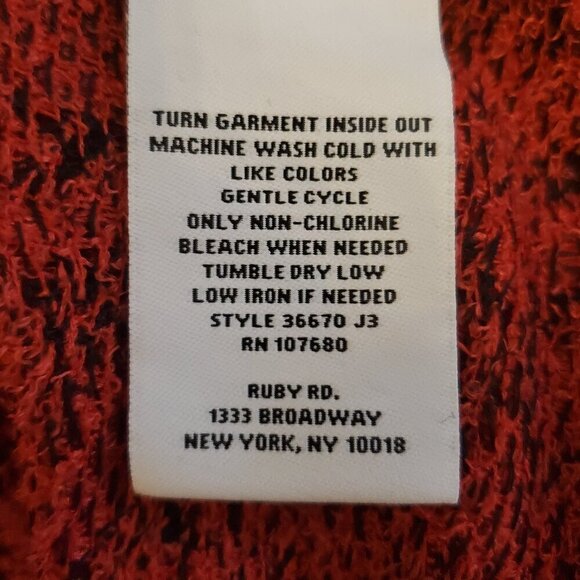 Ruby Rd Women's Textured Leopard Print Cowl Neck Sweater, Size 1X - Picture 6 of 11